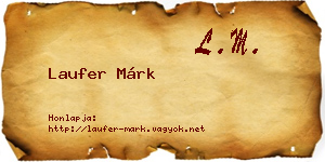 Laufer Márk névjegykártya